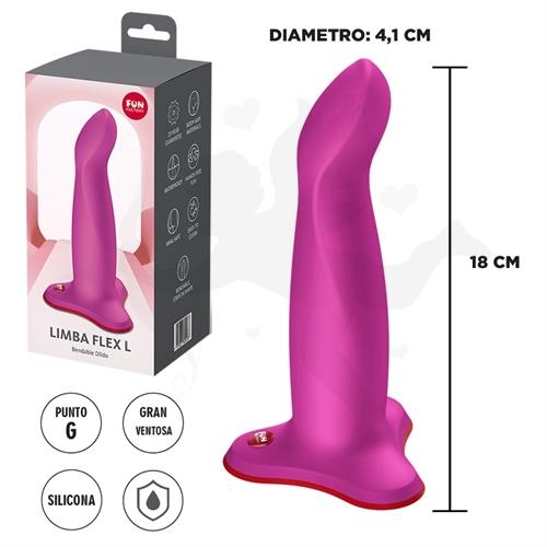Limba Flex L dildo con sopapa para estimulacion del punto G ideal para arnes